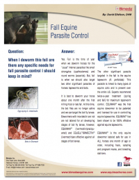 Fall Equine Parasite Control